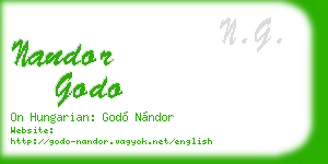 nandor godo business card
